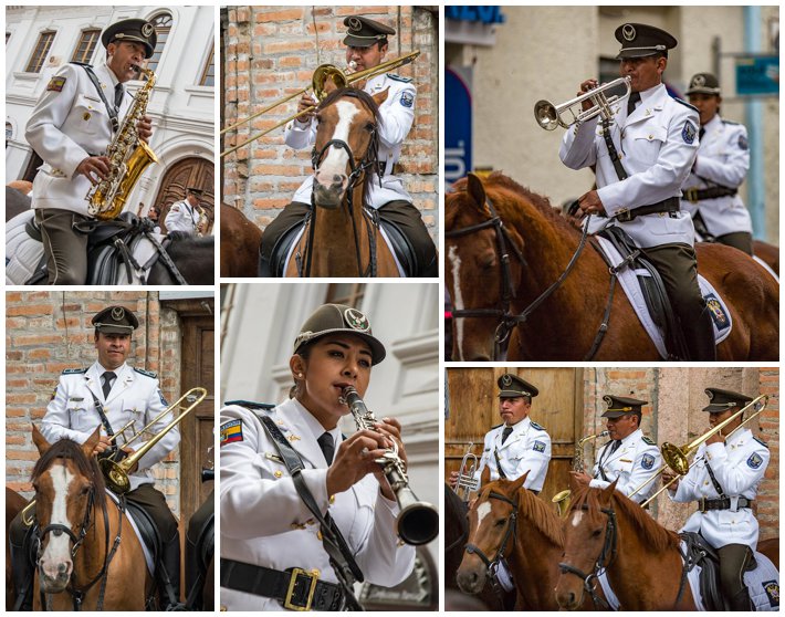 2015 Paseo Del Nińo, Cuenca Ecuador, military band horseback music