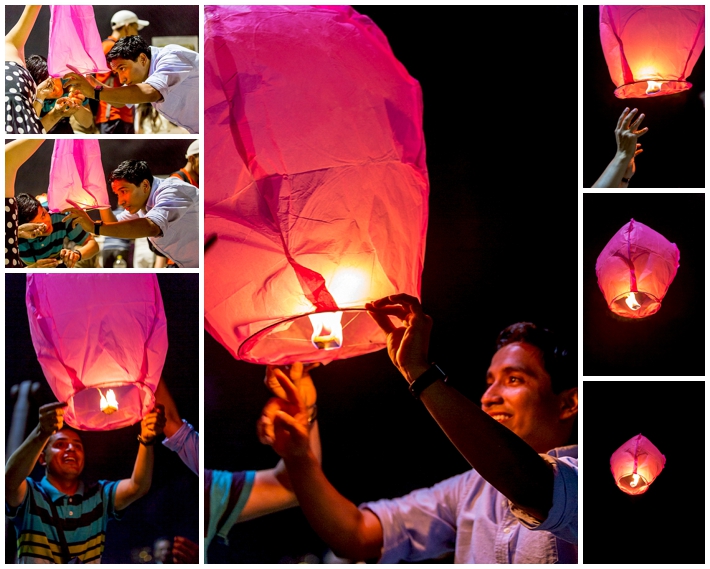 2015 New Year's Eve - Salinas Ecuador - gogo fire lantern