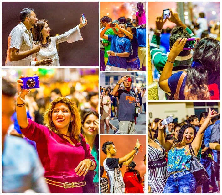 2015 New Year's Eve - Salinas Ecuador - people photographing people and fireworks