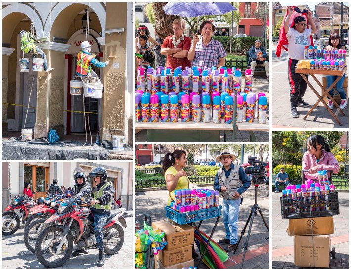 Orchidea Carnaval Parade Cuenca Ecuador - workers