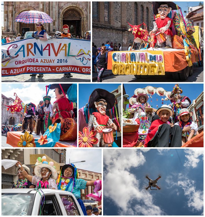 Orchidea Carnaval Parade Cuenca Ecuador - floats