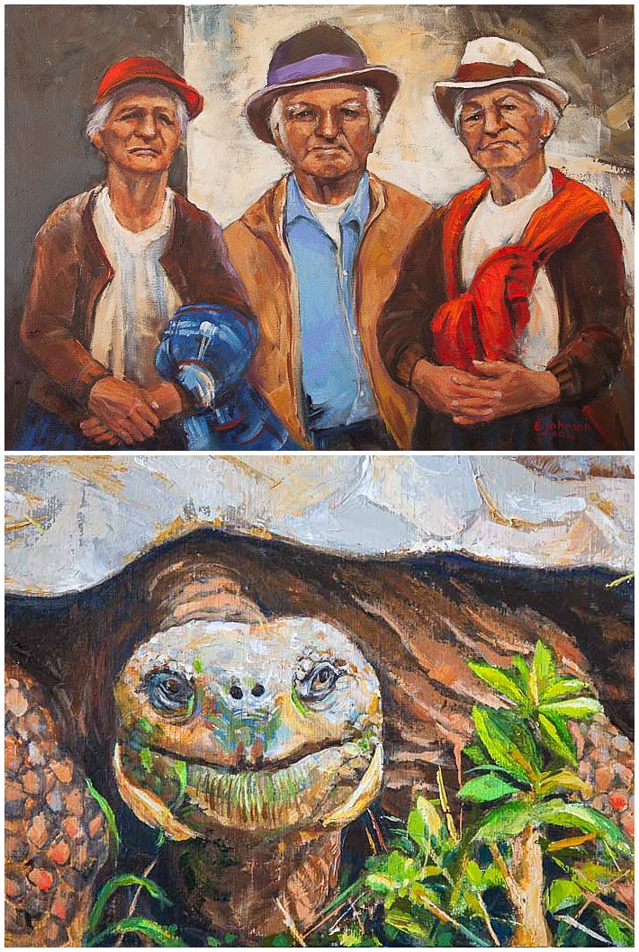 Three friends, Acrylic, 70 x 50 cm