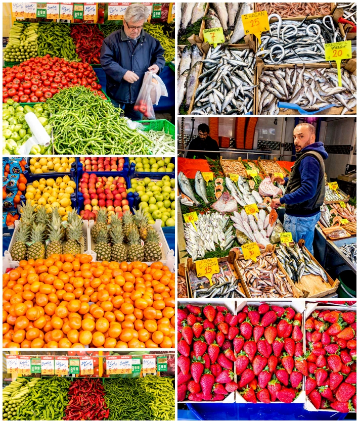 Istanbul - markets, food, produce, fruits, vegetables