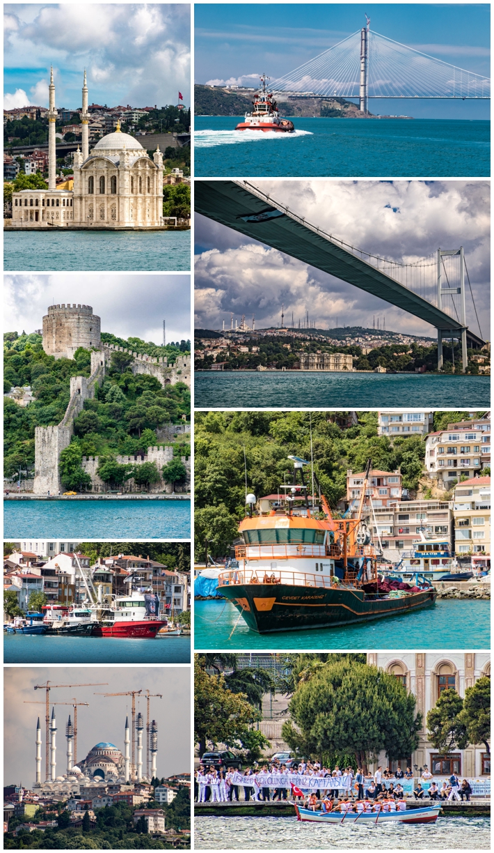 Bosphorus Strait Turkey Boat Water River Mediteranean Black Sea