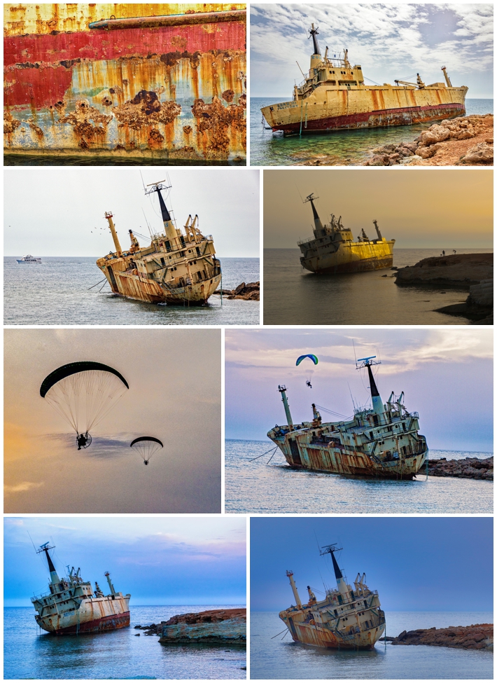 Cyprus sunset shipwreck Edros III