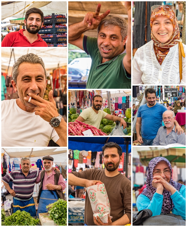 Tarihi Sali Pazari Bazaar Istanbul Turkey people men women