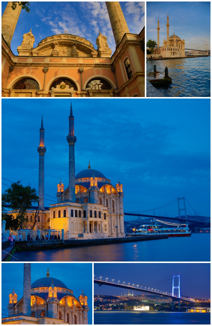 Ortakoy Istanbul Turkey Mosque sunset nightfall night dark