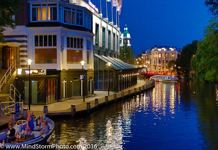 Amsterdam Holland Canal Night Reflections