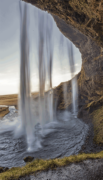 Waterfall Moving Image From Still - Iceland