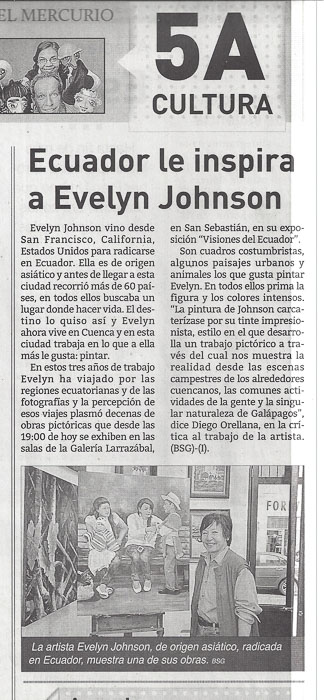 El Mercurio Article on Evelyn Johnson