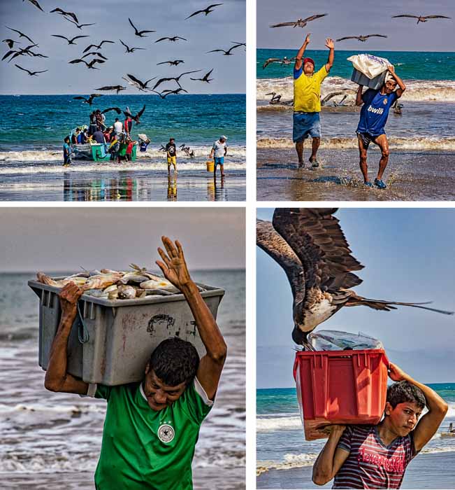 Puerto Lopez Ecuador fish attack fishermen