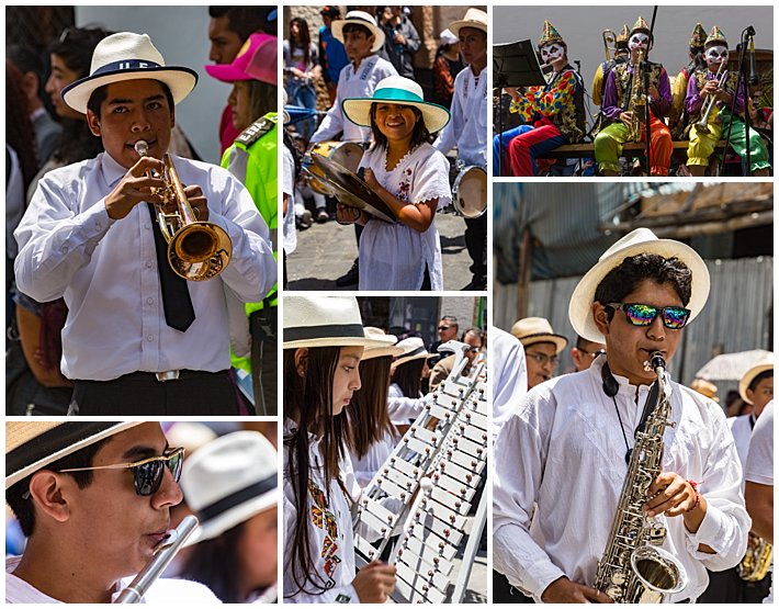 Cuenca Independence Day, Ecuador 2016 - marching band in parade