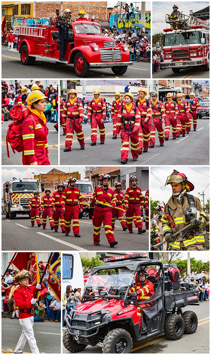 Cuenca Independence Day, Ecuador 2016 - parade of bomberos (firemen)