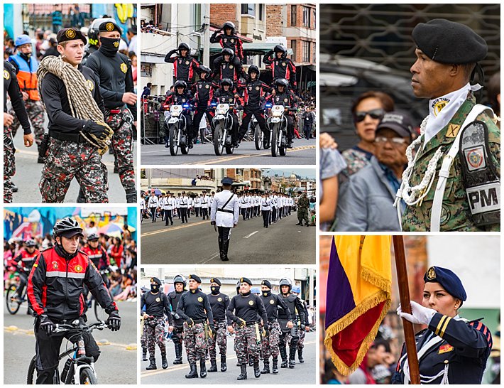 Cuenca Independence Day, Ecuador 2016 - light military parade