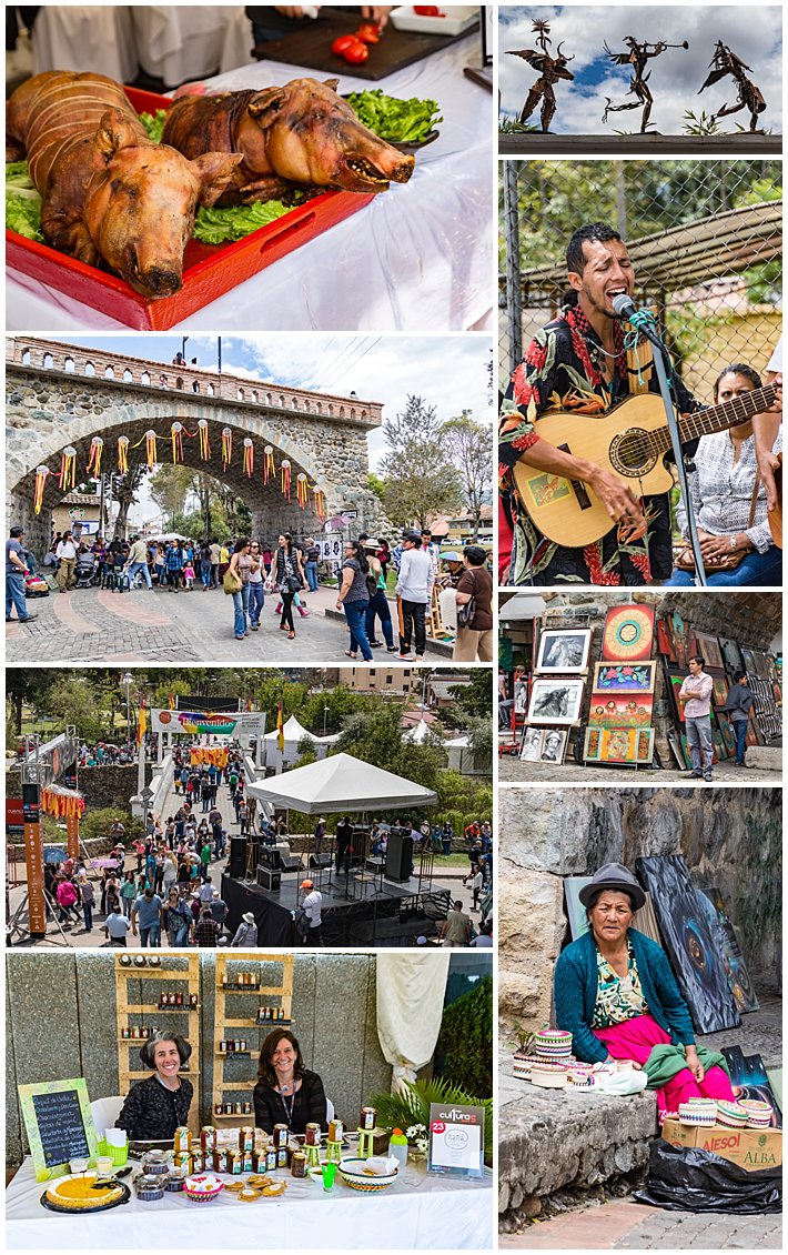 Cuenca Independence Day, Ecuador 2016 - food and art faire