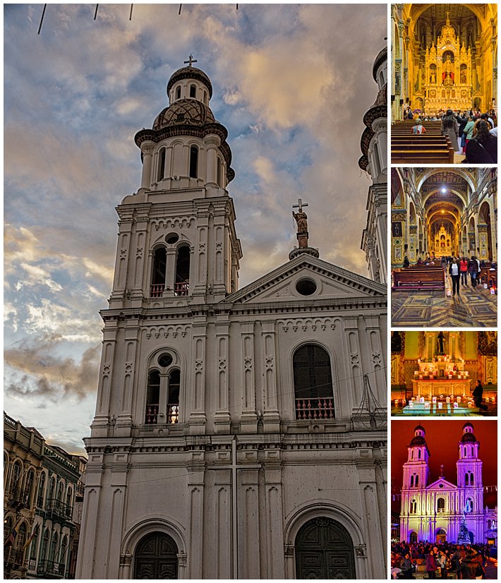 Festival of Lights 2016, Cuenca, Ecuador - church