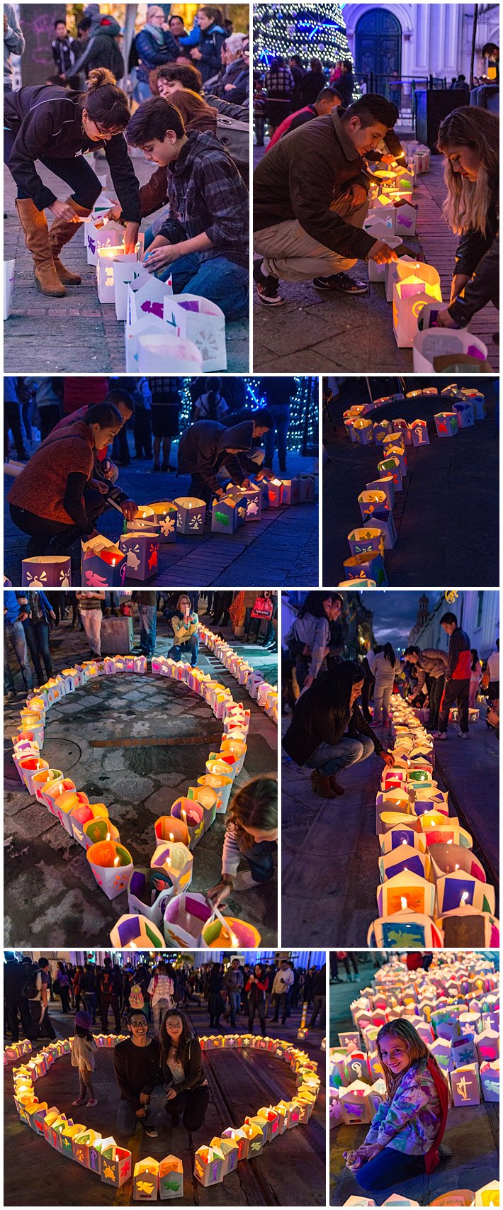 Festival of Lights 2016, Cuenca, Ecuador - candles lit