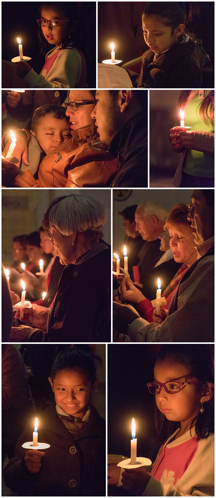 Christmas Chorale Candles in Cuenca, Ecuador Dec 21, 2016