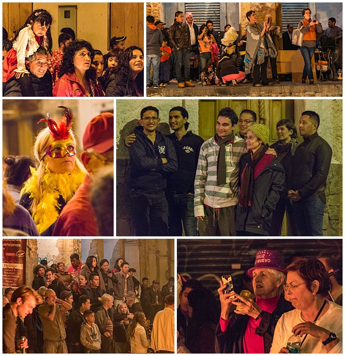 New Year's Eve Cuenca Ecuador 2016 - fire-audience