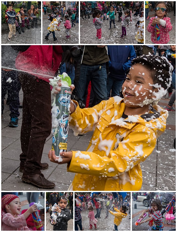 Foam Attack, Godparent's Day 2017 in Cuenca, Ecuador - kids