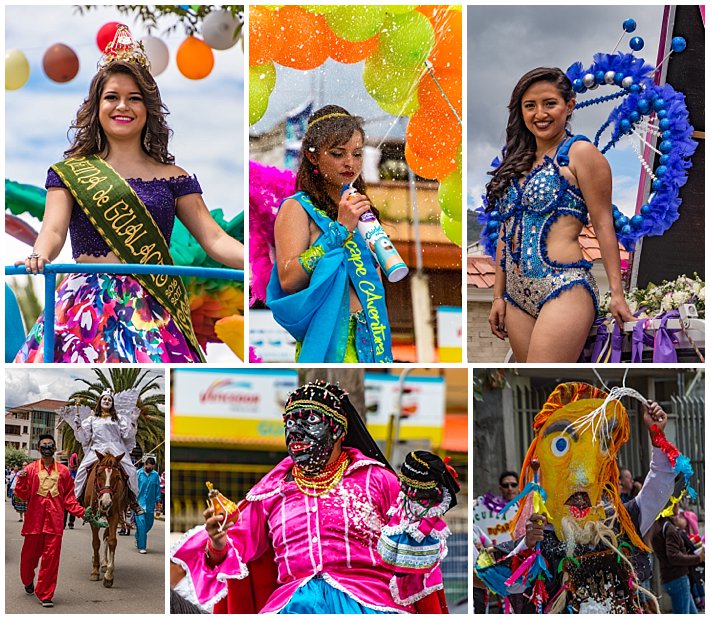 Gualaceo Ecuador Carnaval 2017 - queens and masks