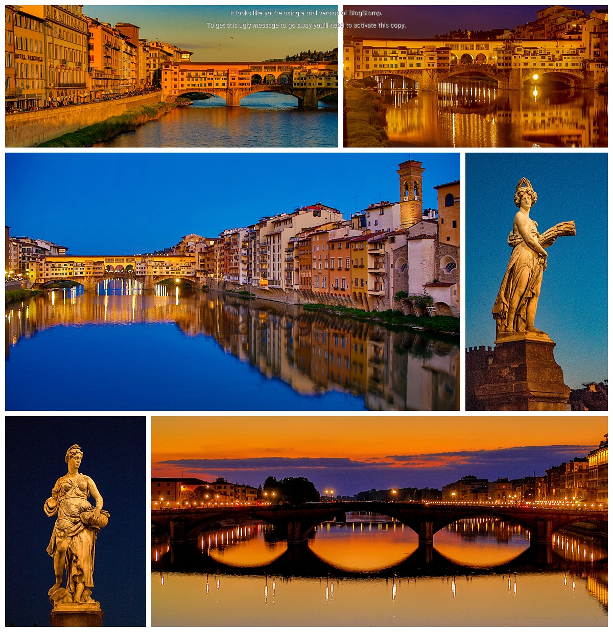 Florence, Italy bridge sunset