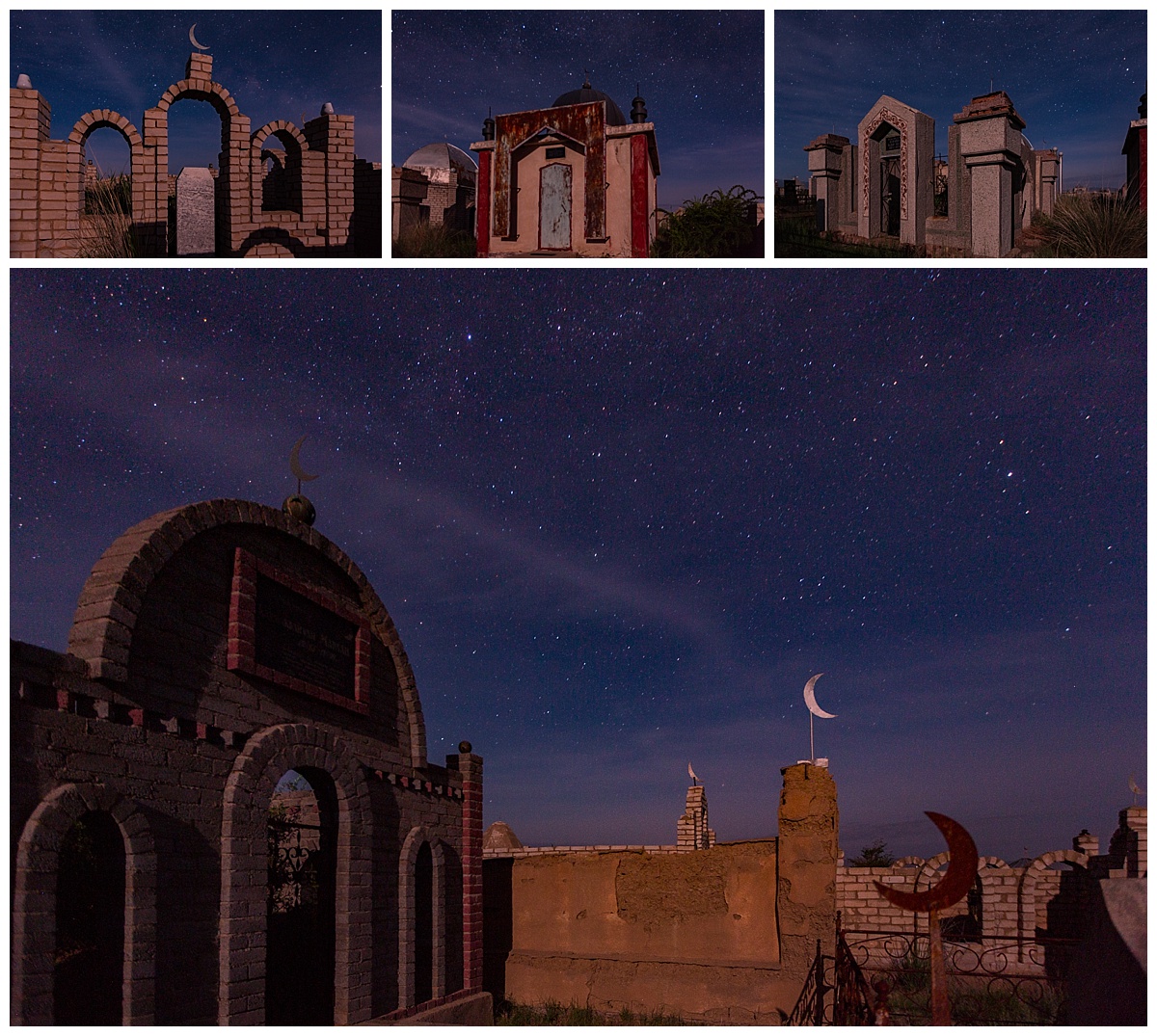 Almaty, Kazakhstan - cemetery stars