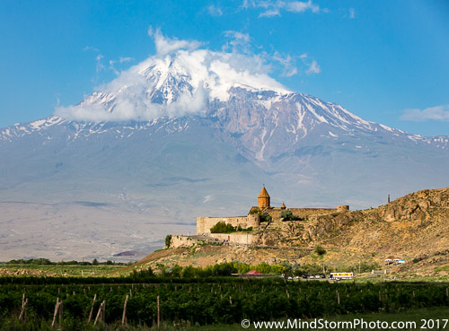 Yerevan , Armenia - Mt Ararat and Geghard Monastery