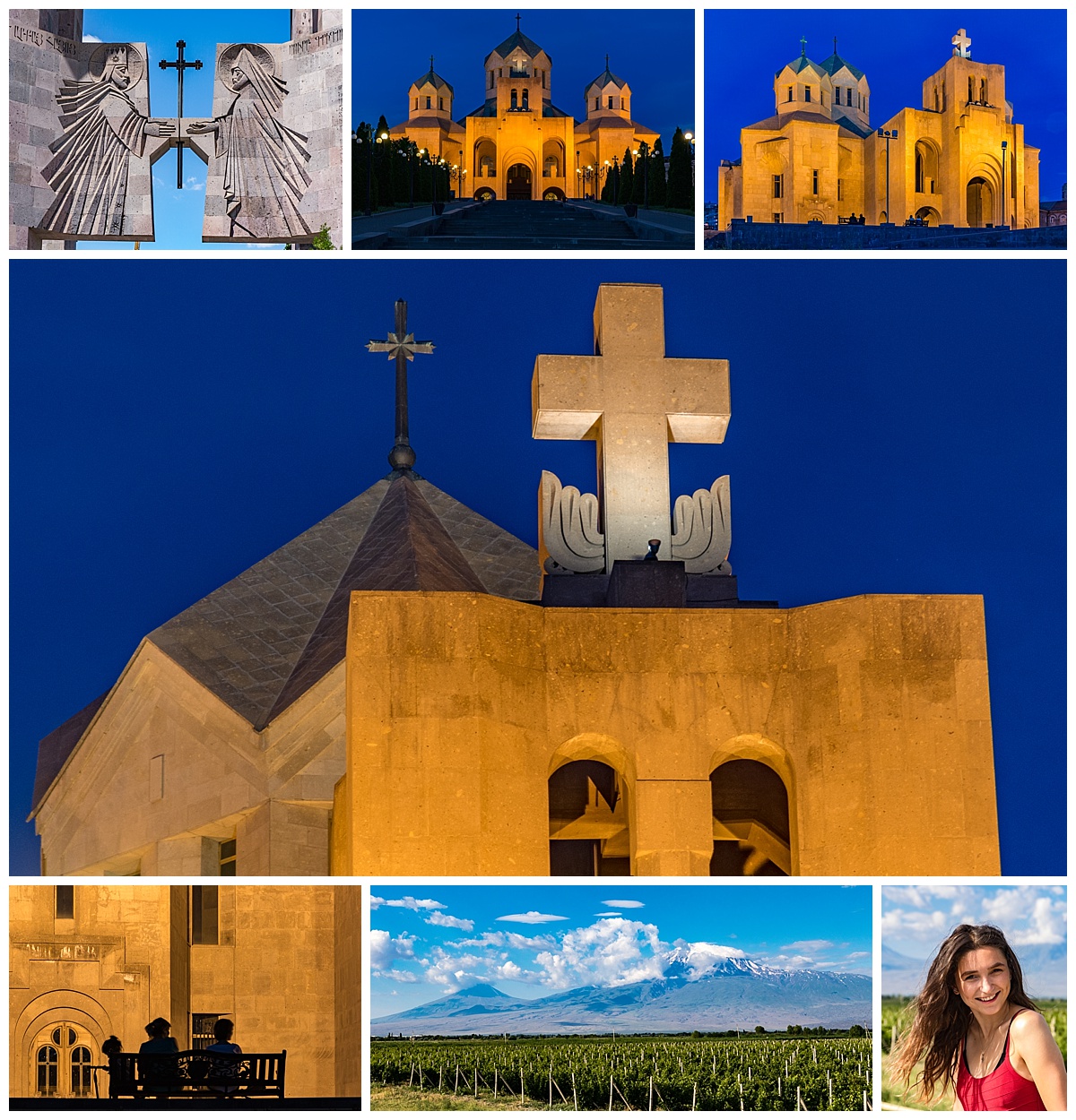 Yerevan , Armenia - blue hour