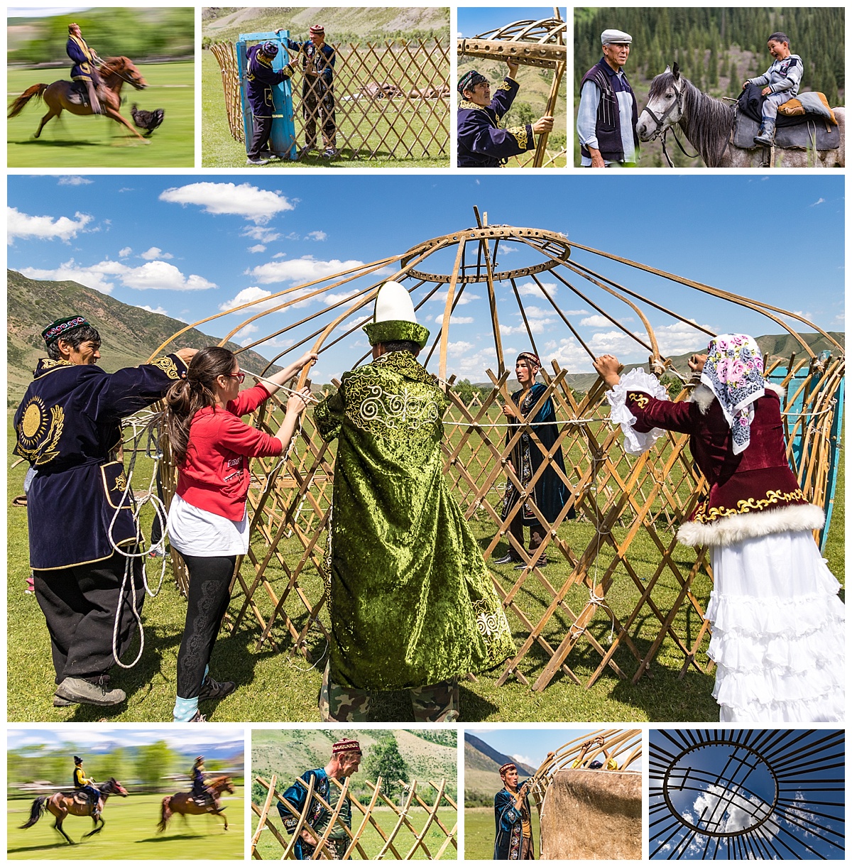 Kazakhstan - yurt raising