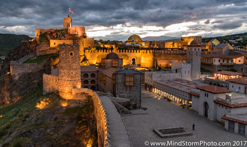 Akhaltsikhe, Georgia - Rabati castle, overall sunset