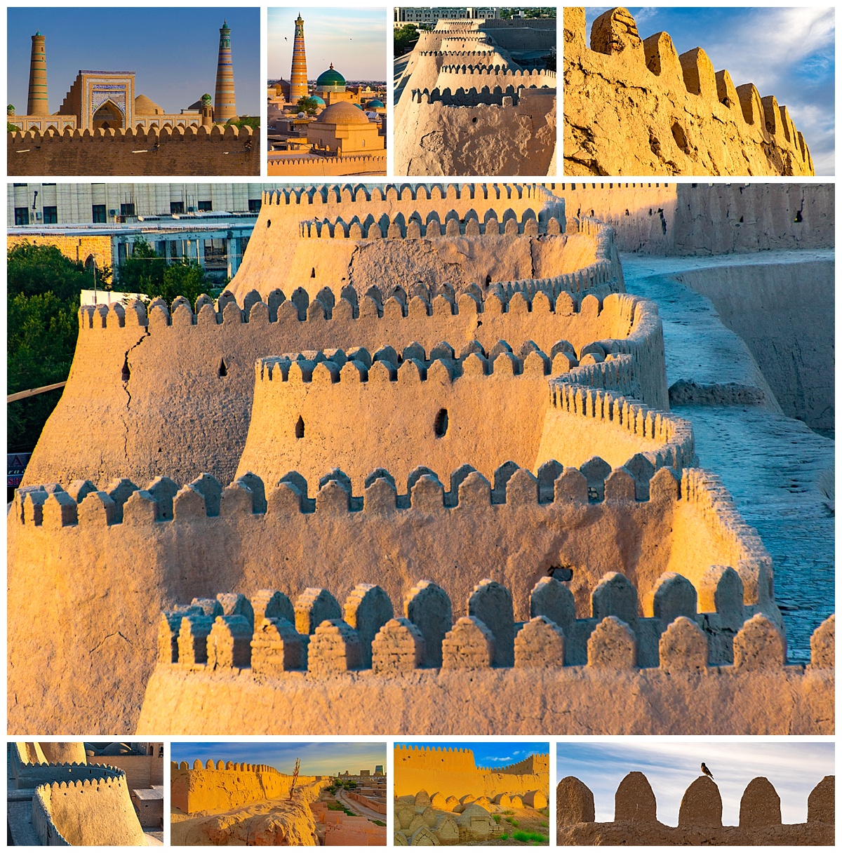 Khiva, Uzbekistan - castle walls