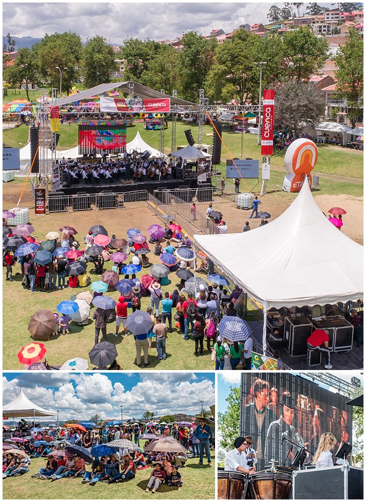 Symphony in Miraflores Park, Cuenca, Ecuador - crowds