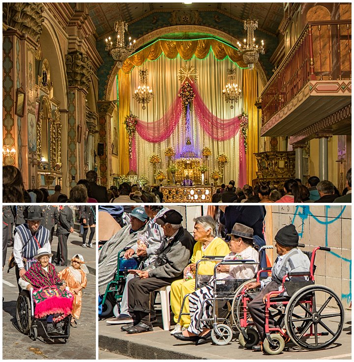 2017 Paseo del Nino in Cuenca, Ecuador - church and wheelchairs