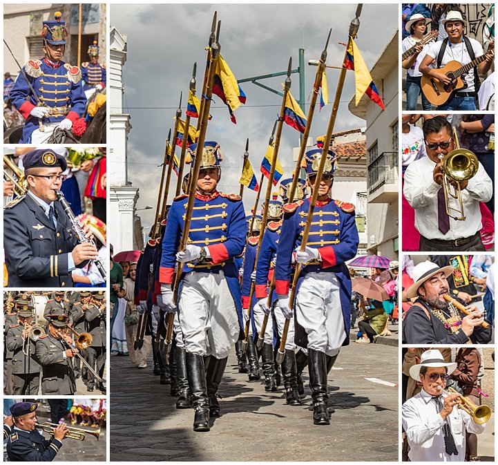 2017 Paseo del Nino in Cuenca, Ecuador - military and bands