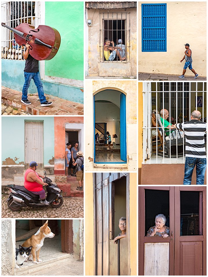 Trinidad, Cuba - people in doorways