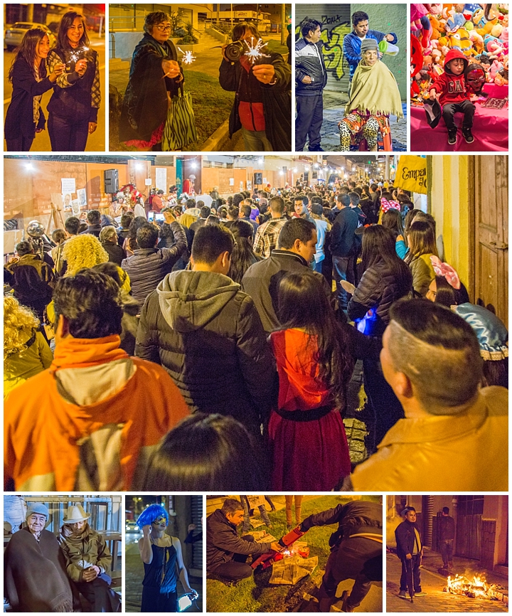 New Years Eve 2017 Cuenca, Ecuador - crowds