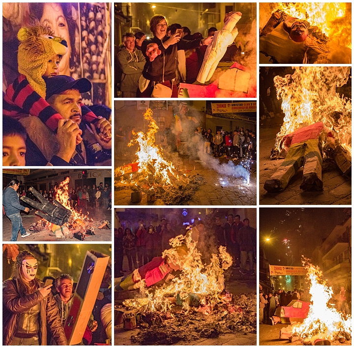 New Years Eve 2017 Cuenca, Ecuador - bonfire