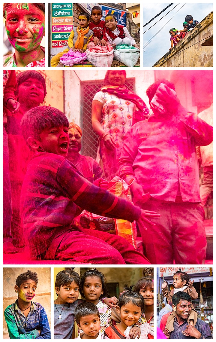 Barsana, India, Holi Festival 2018 -kids