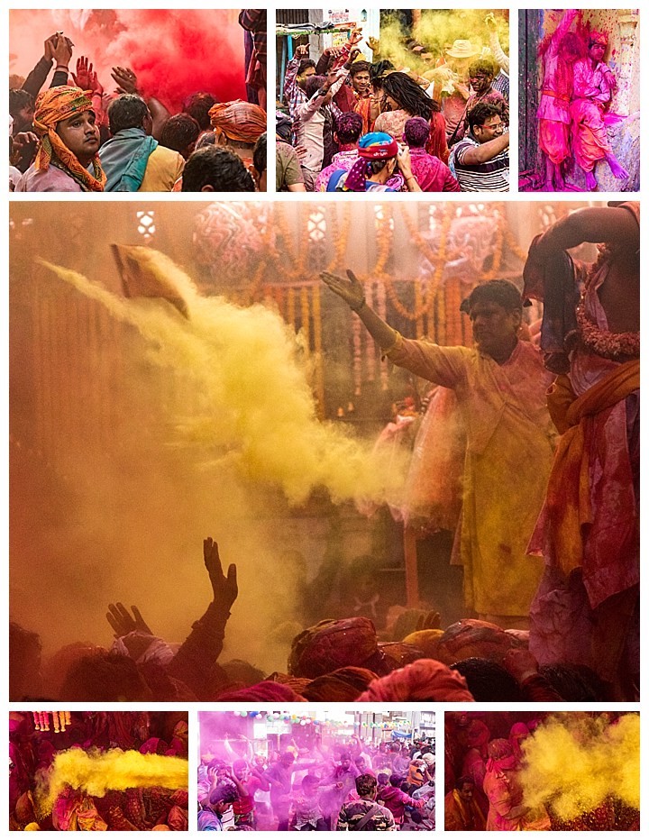 Barsana, India, Holi Festival 2018 -throwing paint