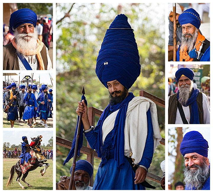 Punjab, India, Hola Mohalla 2018 - turbans blue