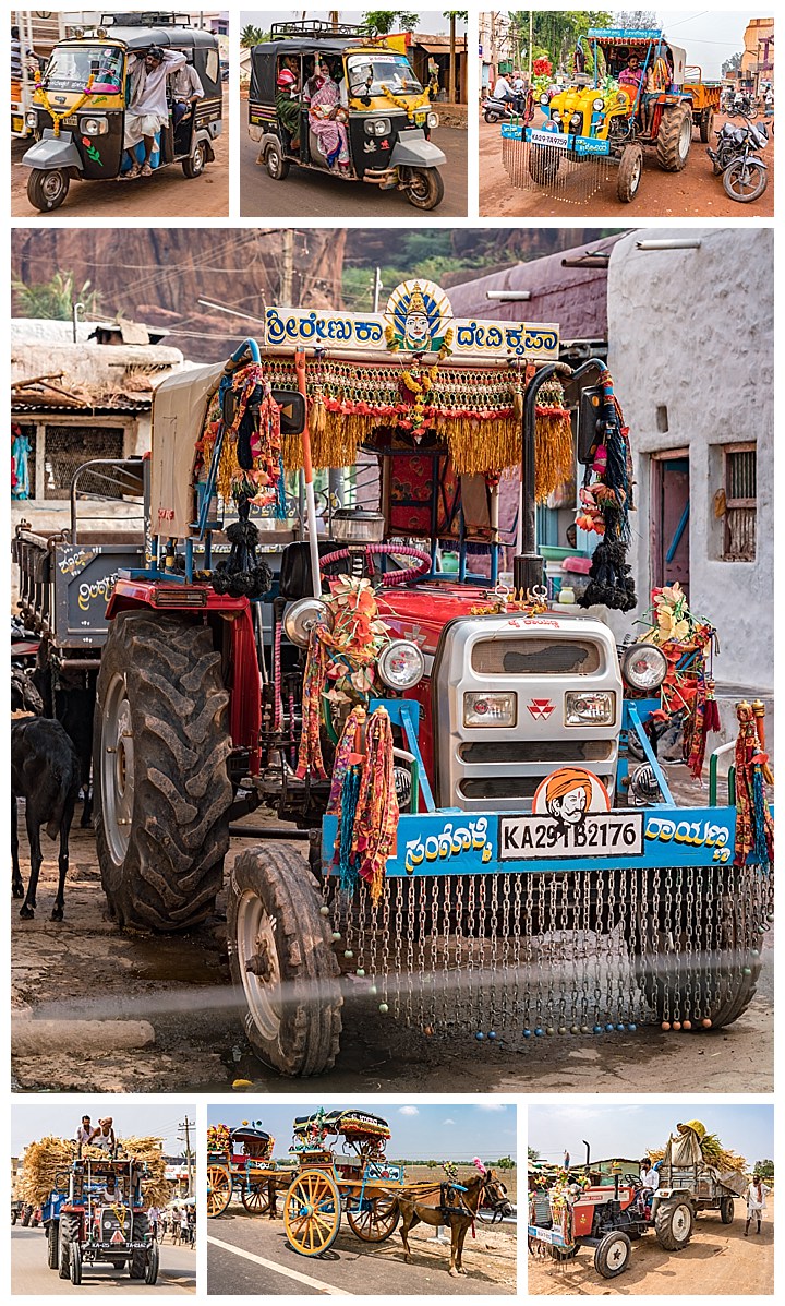 Hubli, India - decorated vehicles