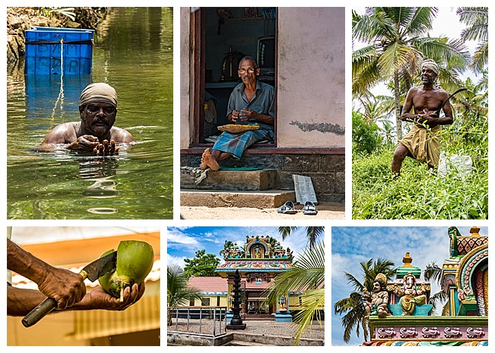 Munroe Island, India - people and temples