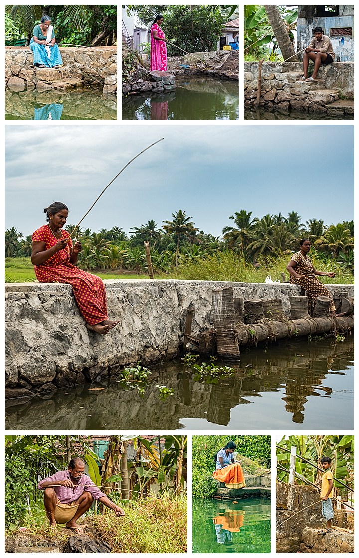 houseboat, India - fishing