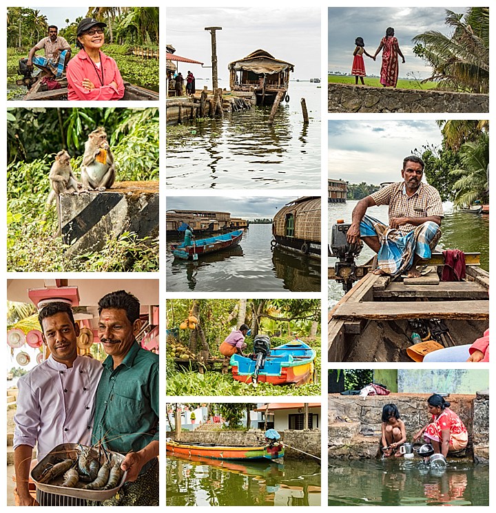 houseboat, India - people