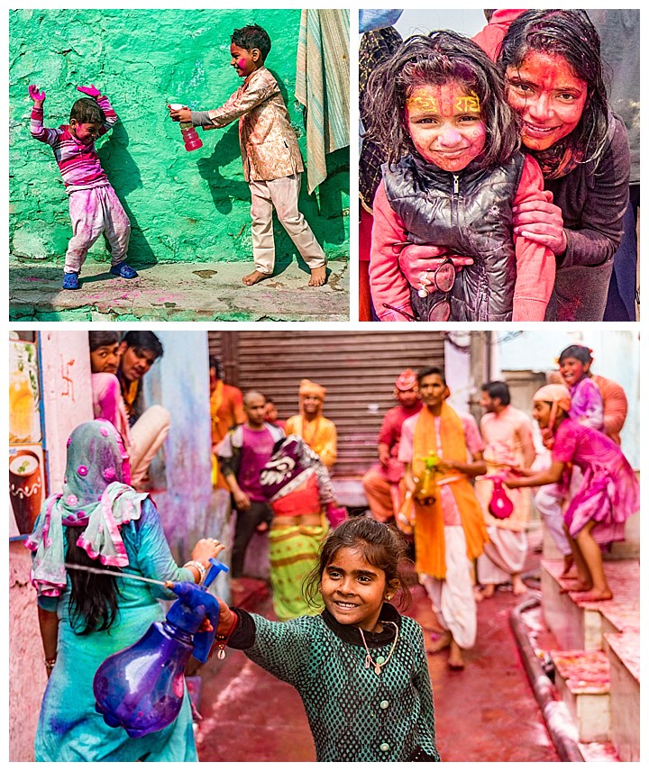 Nandgaon, India Holi - kids