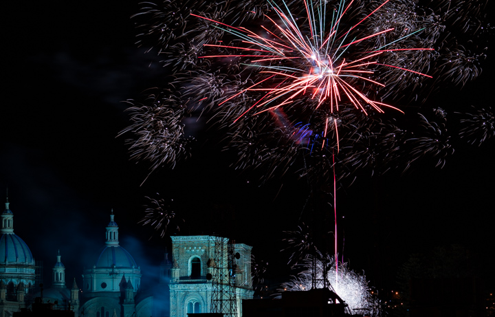 Corpus Christi 2018 - fireworks over domes