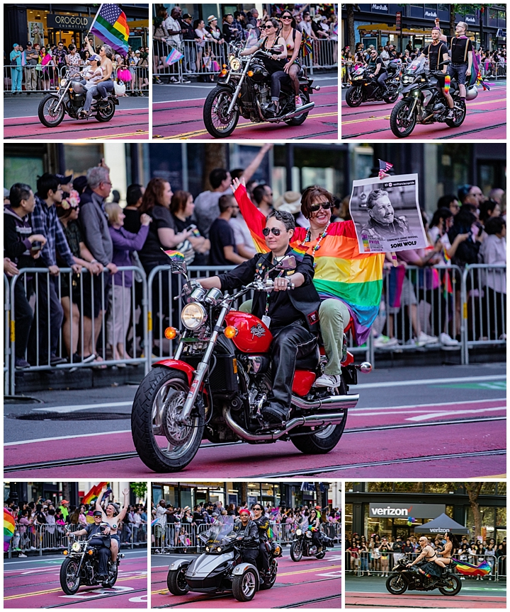 Gay Pride Parade, San Francisco - dykes on bikes