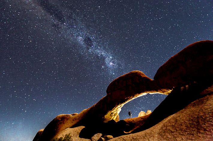 Sand Dune 4-wheeling - arch with milky way